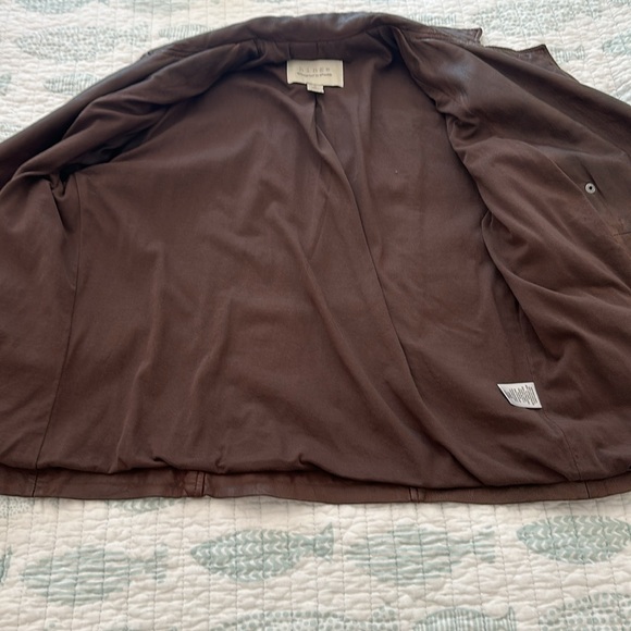 Lightly Used Brown Leather Jacket by Hinge - Sz Medium - Picture 8 of 16